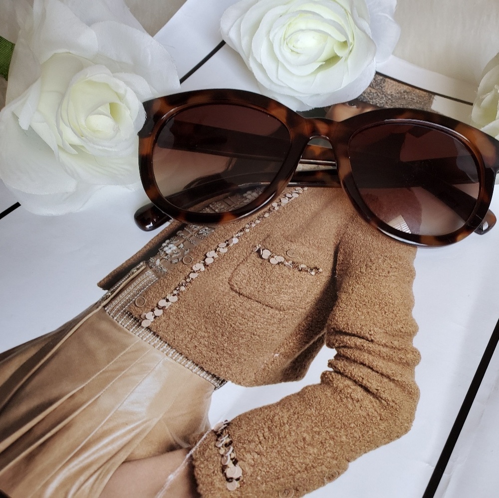Brown and black sunglasses